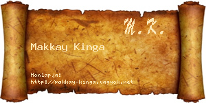 Makkay Kinga névjegykártya